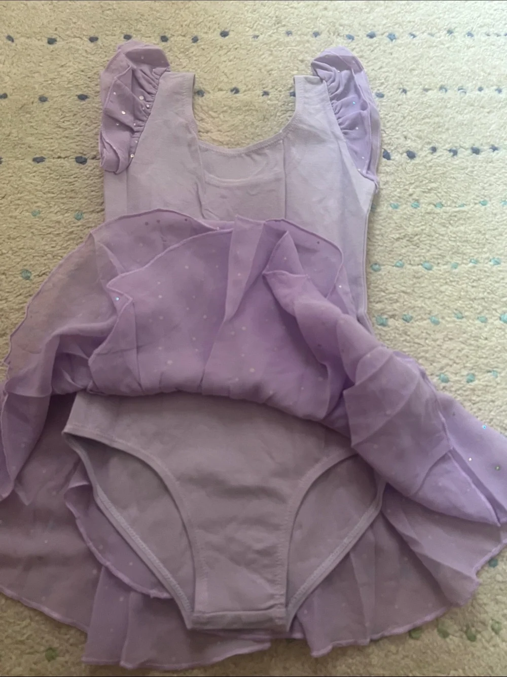 Girls Lavender Sparkle Ballet Tutu Dress